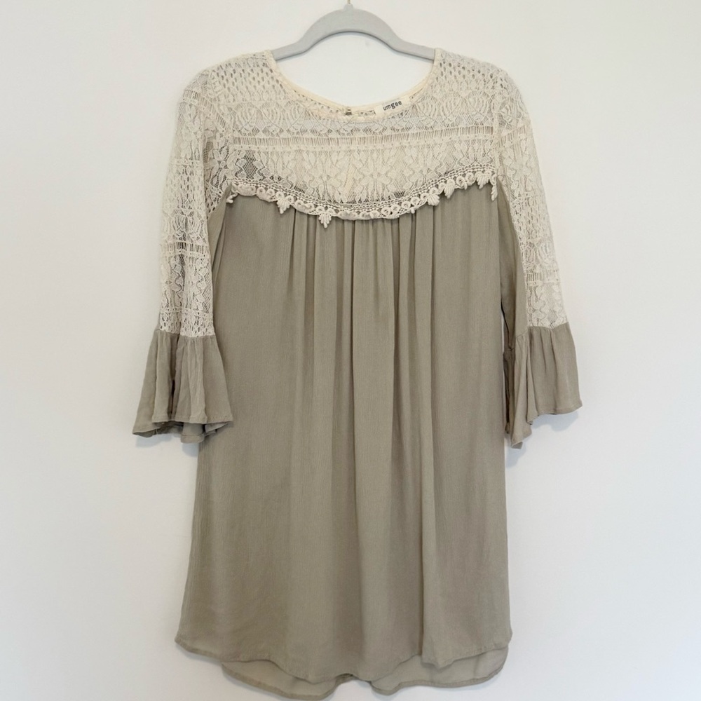 Umgee Cream Lace Dress